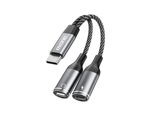 Dudao L13C+ 2in1 USB-C Adapter - Gray