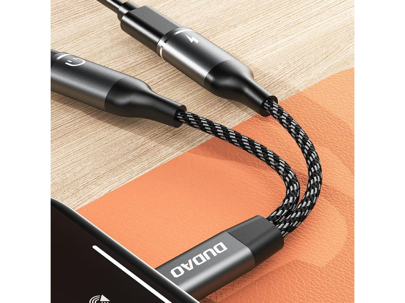 Dudao L13C+ 2in1 USB-C Adapter - Gray