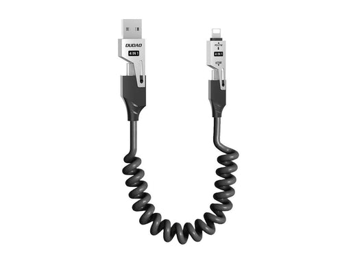 Dudao L20 Pro 4-in-1 USB-A / USB-C - Lightning / USB-C Cable - Black