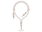 Dudao L20MAX 4in1 Cable / Lanyard USB-A / USB-C / Lightning PD QC 65W 1.5m - Pink