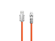 Dudao L24AL USB-A - Lightning angled cable with 180° rotation 30W 1m - orange