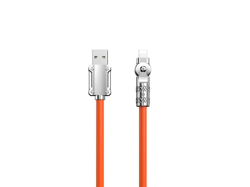 Dudao L24AL USB-A - Lightning angled cable with 180° rotation 30W 1m - orange