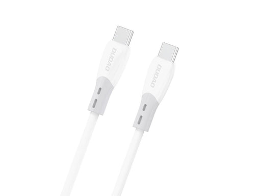 Dudao L25SC 60W USB-C - USB-C Cable with Soft Silicone Braid 1m - White