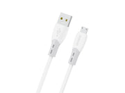 Dudao L25SM 3 A USB-A - micro USB cable with soft silicone braid 1 m - white