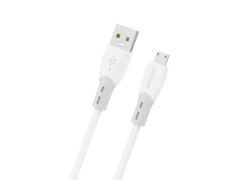 Dudao L25SM 3 A USB-A - micro USB cable with soft silicone braid 1 m - white