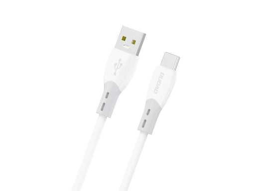 Dudao L25ST 5 A USB-A - USB-C Cable with Soft Silicone Braid 1 m - White