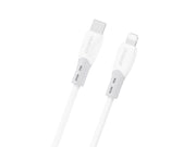 Dudao L25SX 30W USB-C - Lightning Cable with Soft Silicone Braid 2m - White