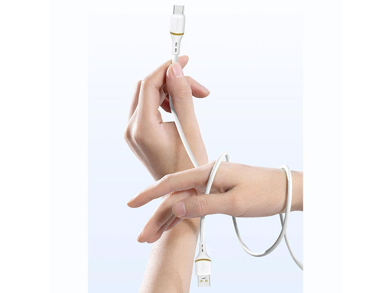 Dudao  L25T USB-A - USB-C Silicone Cable 5A 1m - White