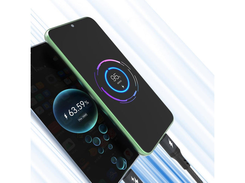 Dudao  L3E 3 in 1 60W MicroUSB USB-C Lightning Cable 1.2m - Black