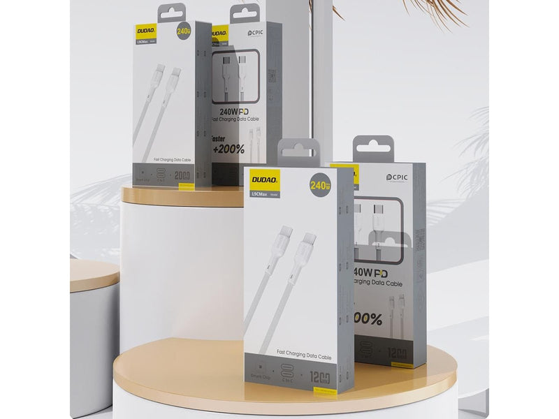 Dudao  L9C Max 240W PD USB-C - USB-C 2m Cable - White