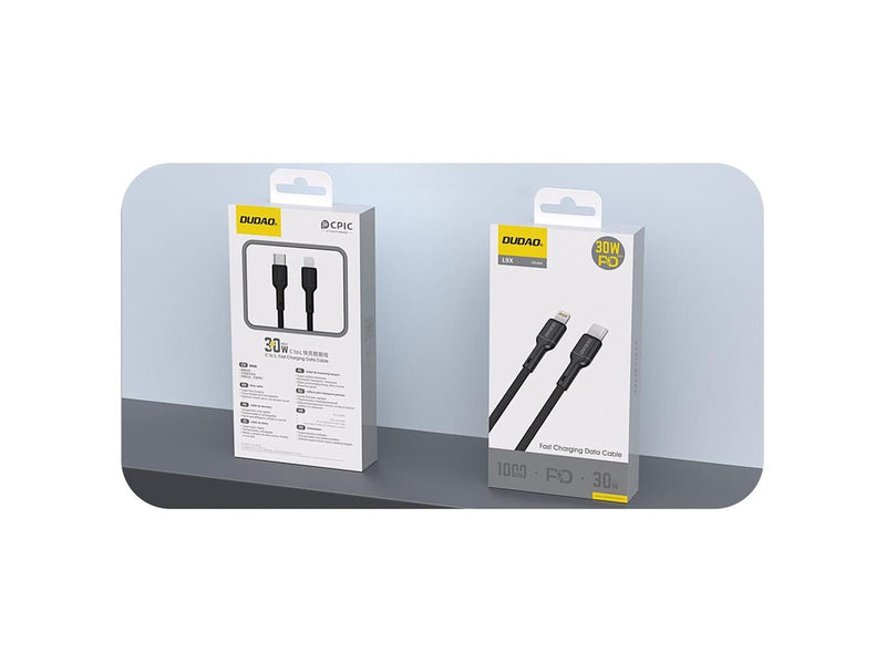 Dudao  L9X 30W USB-C - Lightning Cable 1m - Black