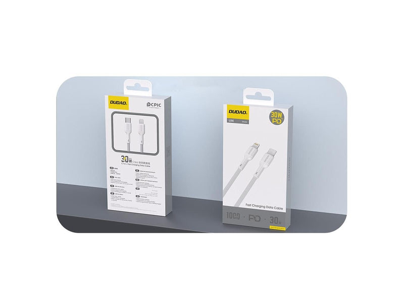 Dudao  L9X 30W USB-C - Lightning Cable 2m - White