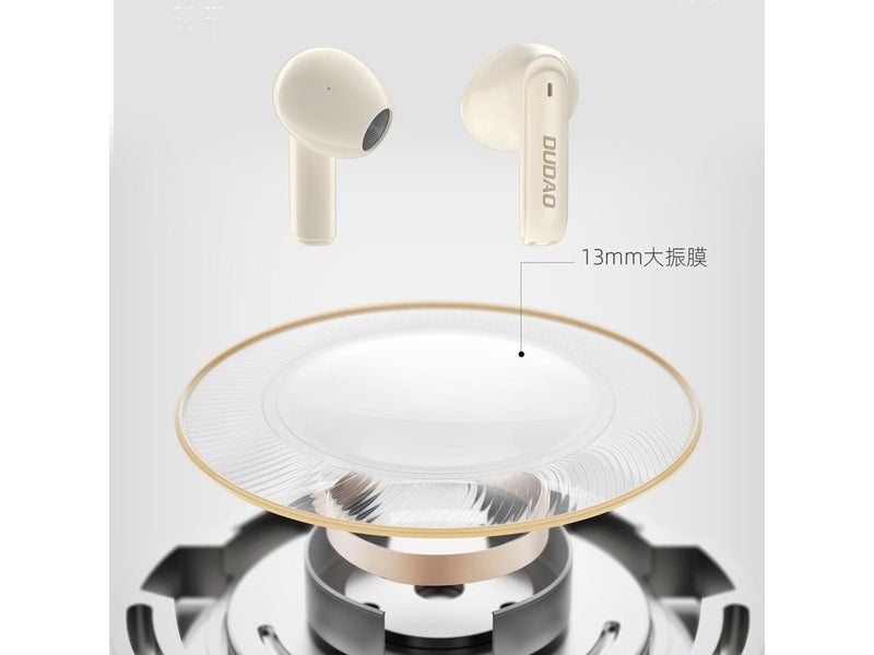 Dudao U18Pro Bluetooth 5.3 TWS wireless headphones - beige