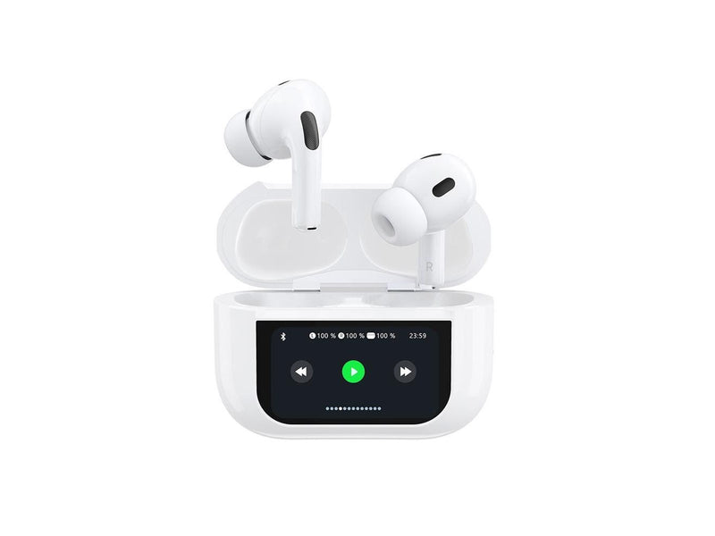 Dudao U19 in-ear TWS wireless Bluetooth 5.3 headphones with LED display - white