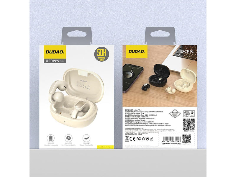Dudao U20 Pro TWS Bluetooth Wireless Headphones - White