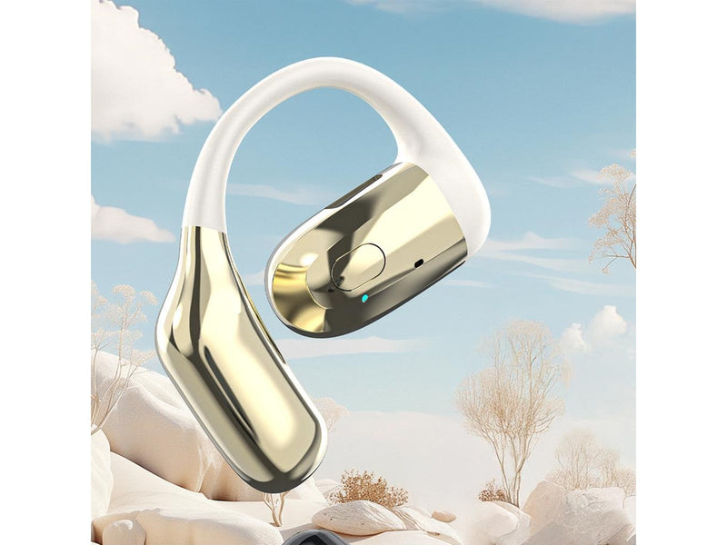 Dudao U4Pro Bluetooth Universal Earphone for Both Ears - Beige-Gold