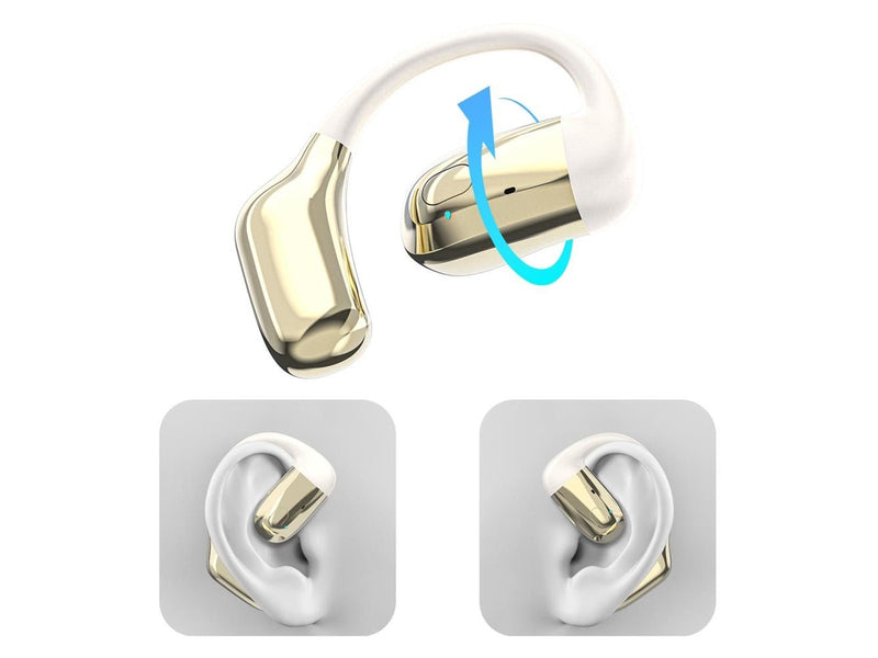 Dudao U4Pro Bluetooth Universal Earphone for Both Ears - Beige-Gold