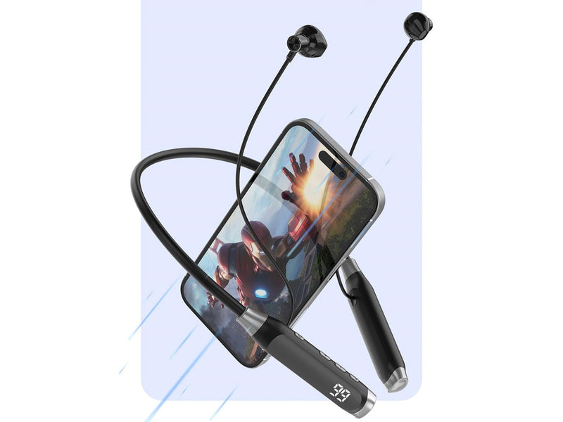Dudao U5 Max Bluetooth Neckband Wireless Headphones - Black