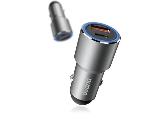 Dudao USB / USB Car Charger Type C Power Delivery Quick Charge 22.5 W Gray (R4PQ)