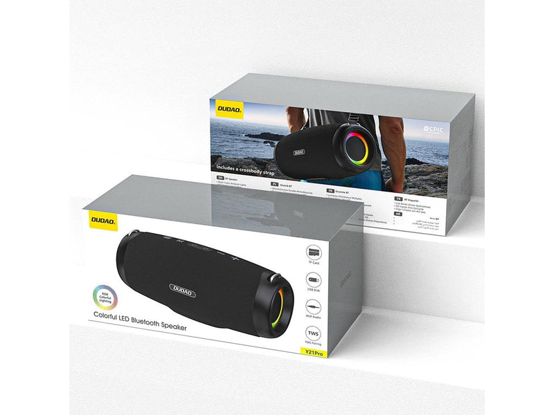 Dudao Y21Pro RGB Bluetooth 5.3 Backlit Wireless Speaker - Black