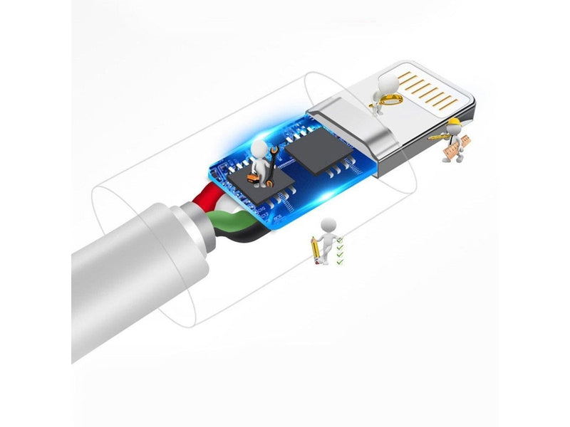 Dudao cable USB / Lightning 3A 1m white (L1L white)