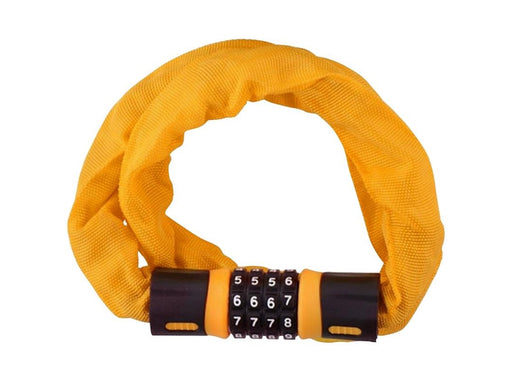 Dunlop - Bicycle Lock with Combination Chain - Orange