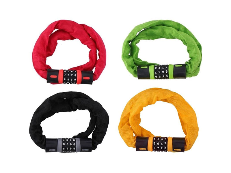 Dunlop - Bicycle Lock with Combination Chain - Orange