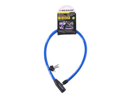 Dunlop - Cable anti-theft bicycle lock - blue