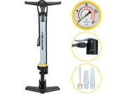 Dunlop - Floor pump for bikes balls mattresses with pressure gauge - Blue