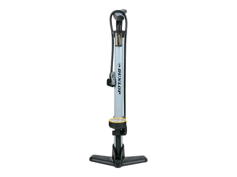 Dunlop - Floor pump for bikes balls mattresses with pressure gauge - Blue