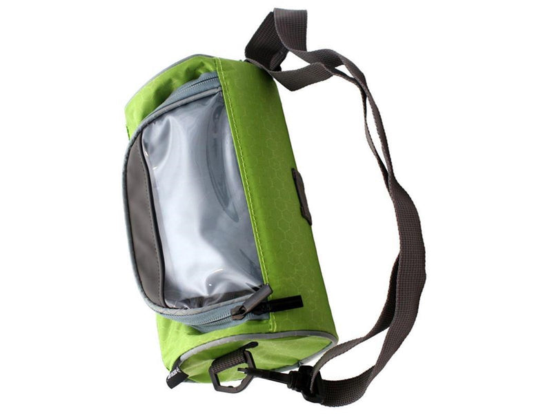Dunlop - Handlebar bag / bicycle pannier with smartphone pocket - green