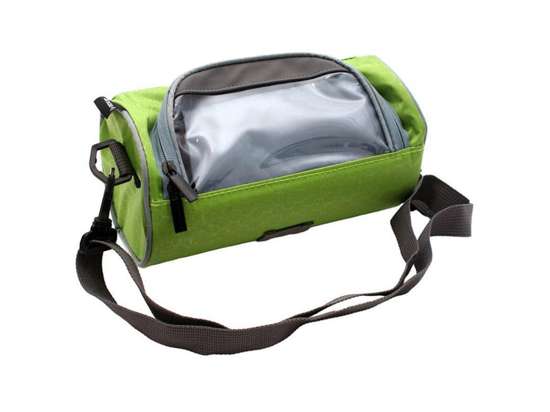Dunlop - Handlebar bag / bicycle pannier with smartphone pocket - green