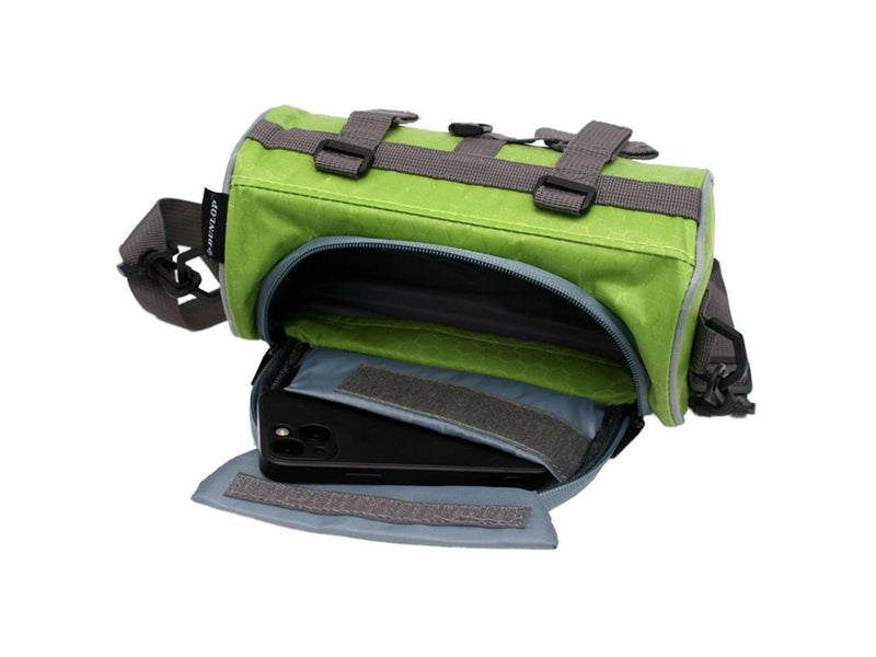 Dunlop - Handlebar bag / bicycle pannier with smartphone pocket - green