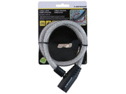 Dunlop - Keyed spiral bicycle lock 65 cm - white