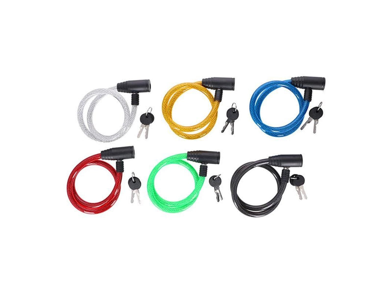 Dunlop - Keyed spiral bicycle lock 65 cm - white