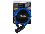 Dunlop - Spiral key bicycle lock 65 cm - blue