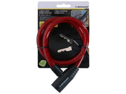 Dunlop - Spiral key bicycle lock 65 cm - red