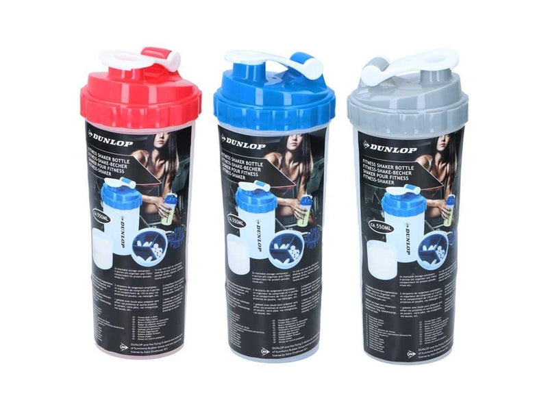 Dunlop - Sports shaker bottle with convenient closure 550 ml