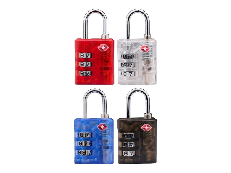 Dunlop - TSA combination lock for suitcase / luggage - Red