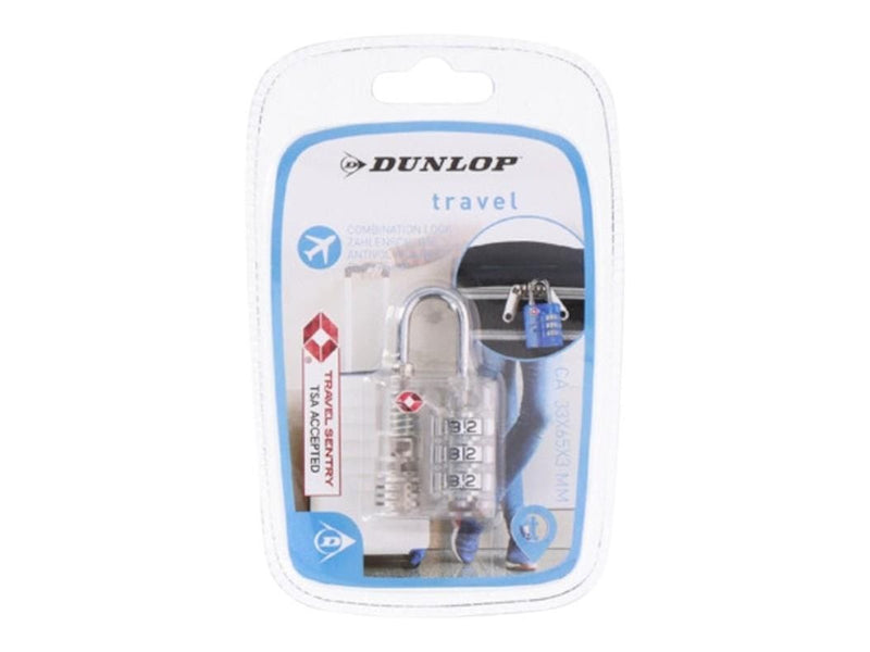 Dunlop - TSA combination lock for suitcase / luggage - White
