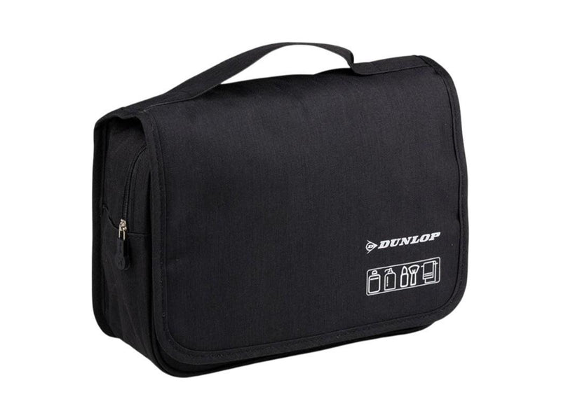 Dunlop – Travel Toiletry Bag with Hanging Hook 25x20x10 cm - Black