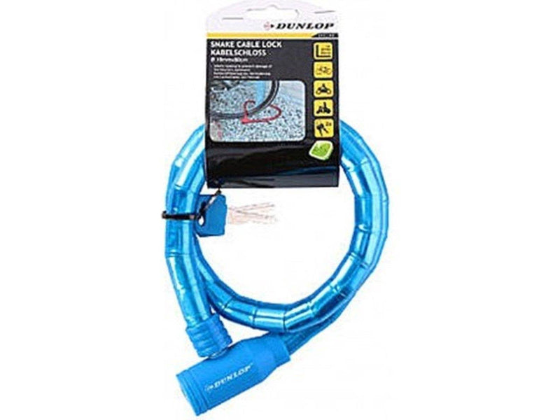 Dunlop anti-theft bicycle key lock - blue