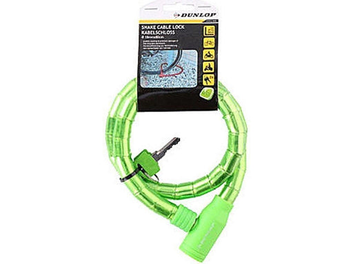 Dunlop anti-theft bicycle key lock - green