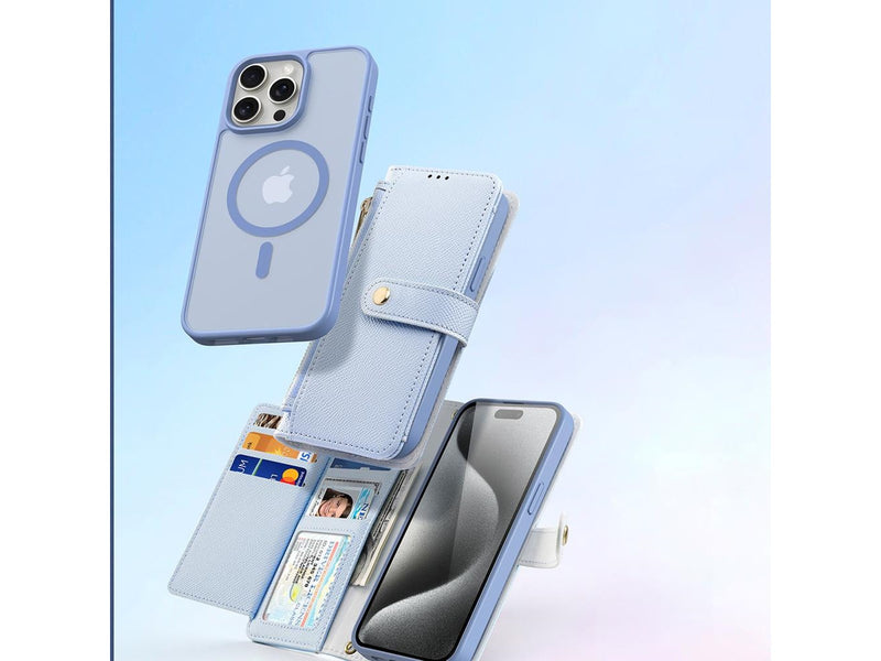 Dux Ducis Lava Leather Case for iPhone 15 Pro - Blue