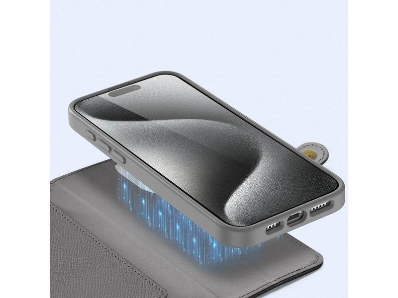 Dux Ducis Lava Leather Case for iPhone 15 Pro - Grey