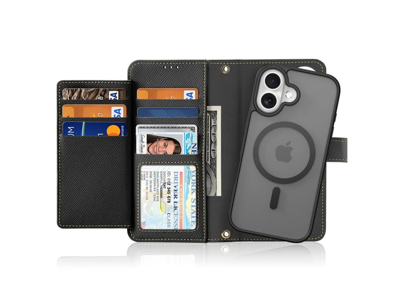 Dux Ducis Lava Leather Case for iPhone 16 - Black