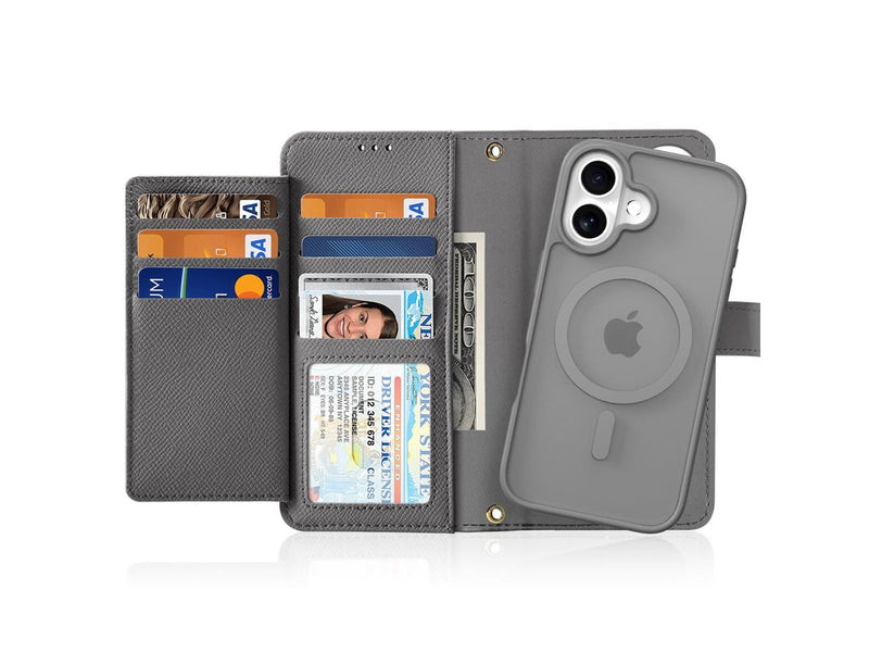 Dux Ducis Lava Leather Case for iPhone 16 - Grey