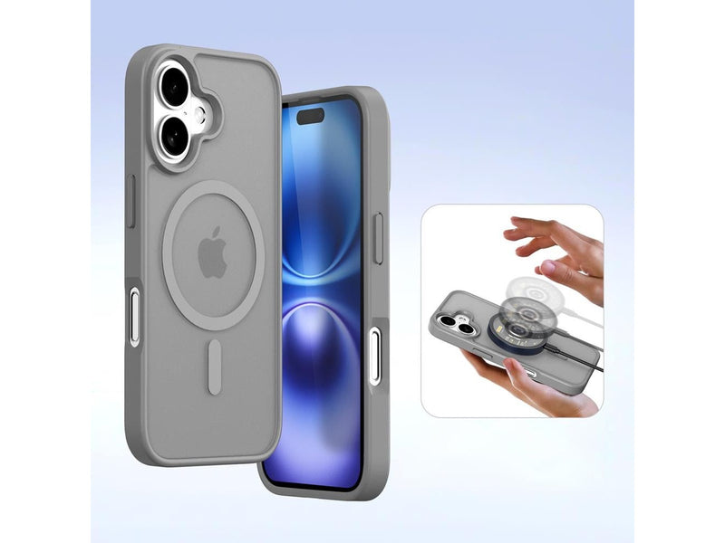 Dux Ducis Lava Leather Case for iPhone 16 - Grey
