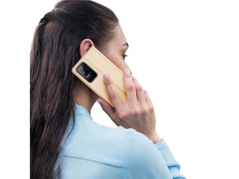 Dux Ducis Skin Pro Holster Case Flip Cover Xiaomi Poco F4 5G Gold