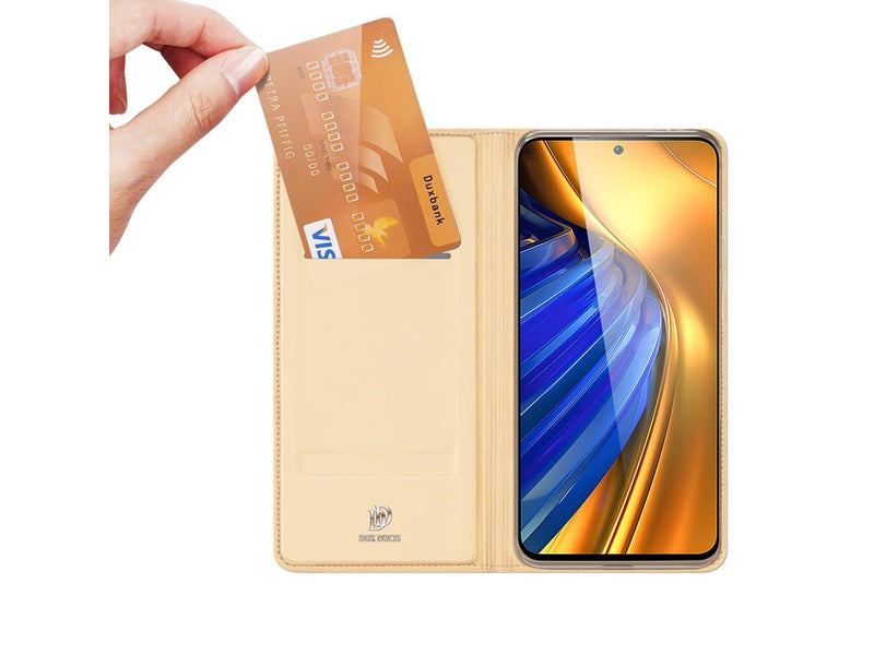 Dux Ducis Skin Pro Holster Case Flip Cover Xiaomi Poco F4 5G Gold